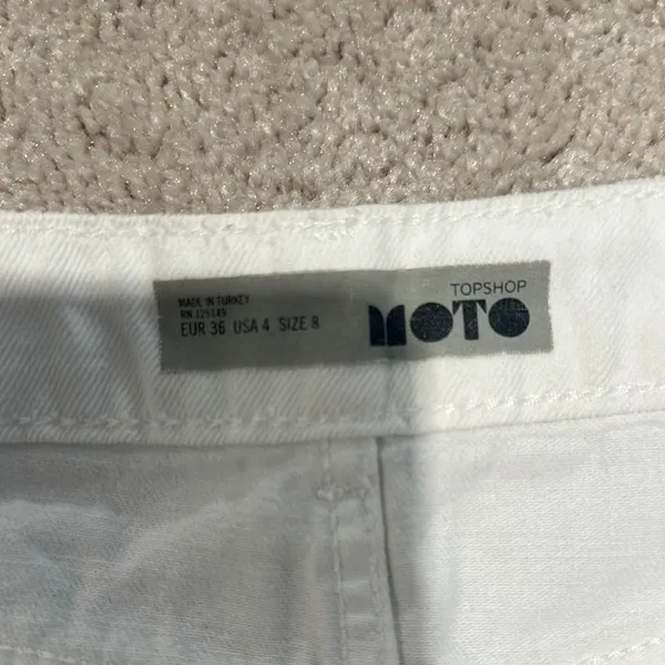 Topshop White Denim Skirt - Image 3