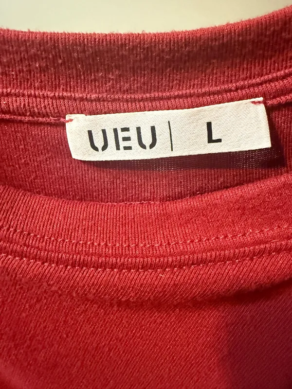 Ueu Oversized Crop Tshirt Red Size L - Image 3
