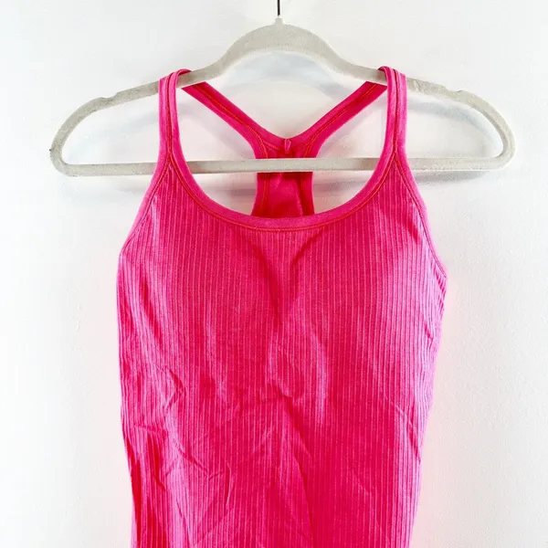 Lululemon Ebb to Street Ribbed Racerback Tank Top Lip Gloss Pink 6 - Image 12