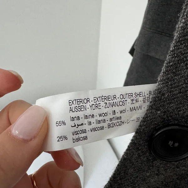 Gray Wool Blazer Zara - Image 5