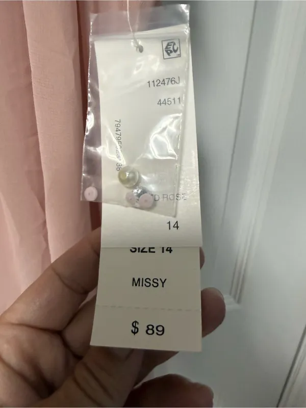 S.L. Fashions Blush Pink Pearl-Embellished Halter Midi Dress - Image 4