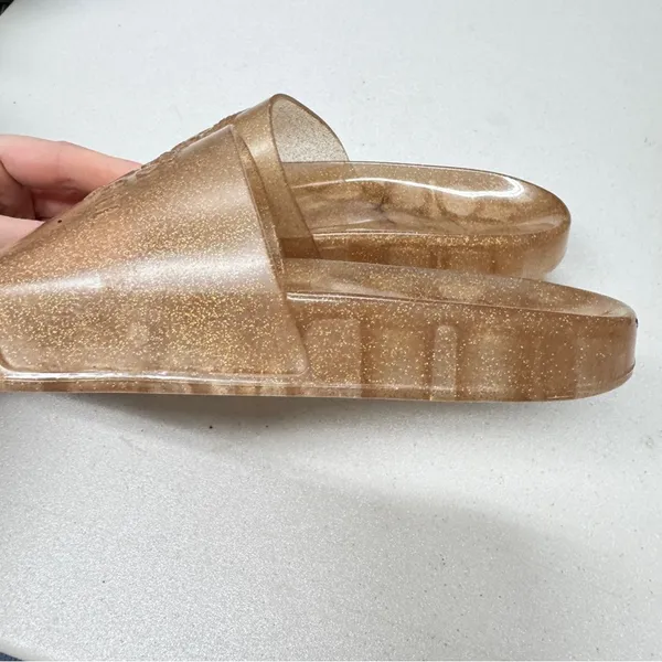 Coach Pink Champagne Jelly Slides Women’s 5 Flat Sandals Beach Pool Vacation - Image 9