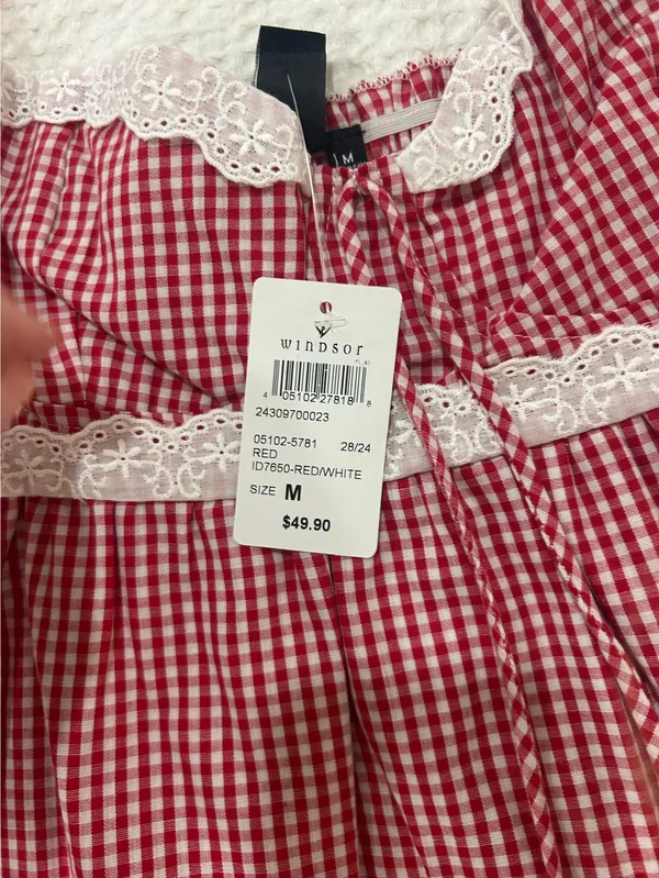 Windsor Lace gingham dress - Image 3