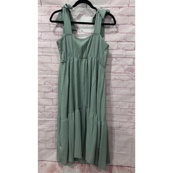 See‎ you Monday green dress size large flowy beach vacation - Image 7