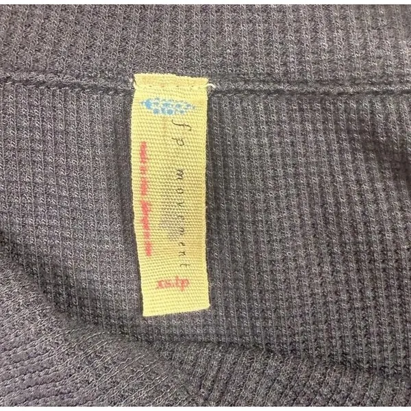 Free‎ People FP Movement Sweater Womens XS Striped Thermal Cropped Thumbholes - Image 5
