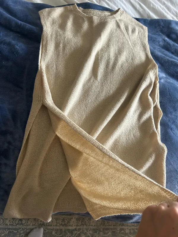 Knit Top Tan Size M - Image 3