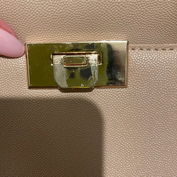 Beige Grain Pu Leather Crossbody Purse - Image 10