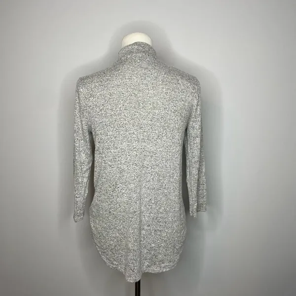 Moa Moa- Grey and Black Speckled Long Sleeve Turtleneck - Image 2