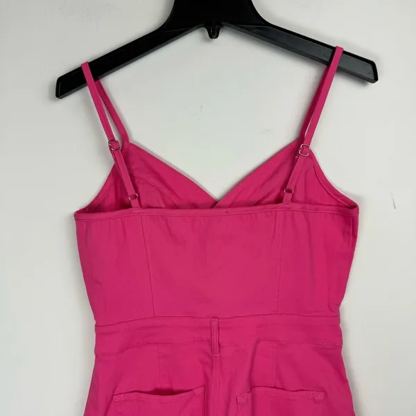 NWT Day + Moon Pink Denim Romper Button Front One Piece Size M - Image 12
