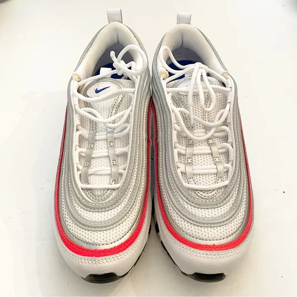 Nike Air Max 97 Size 7.5 Essential Sneakers‎ White Multi Color Low Top - Image 2