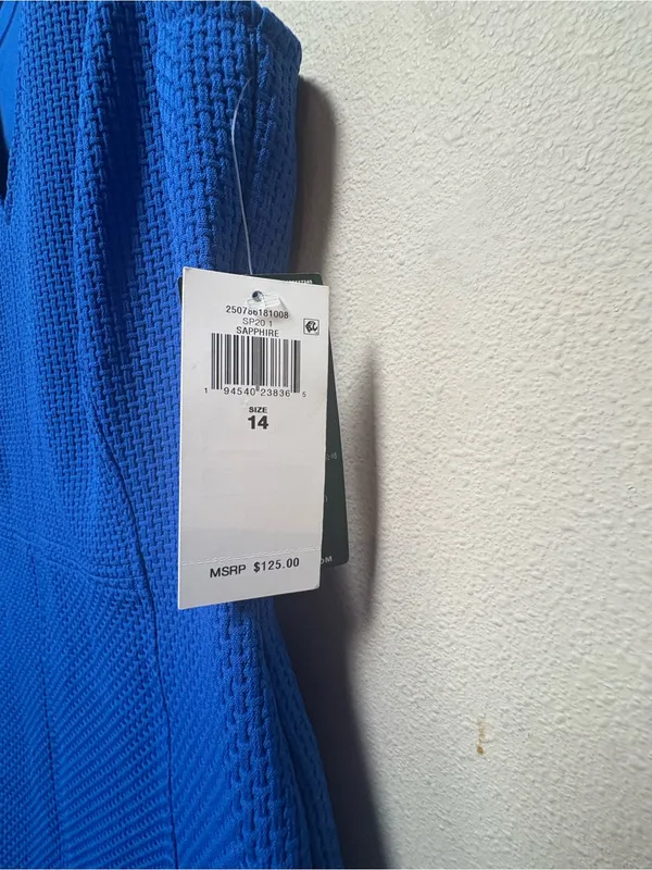 NWT Lauren Ralph Lauren 14 Sapphire Blue Corporate Chic Sheath Dress - Image 4