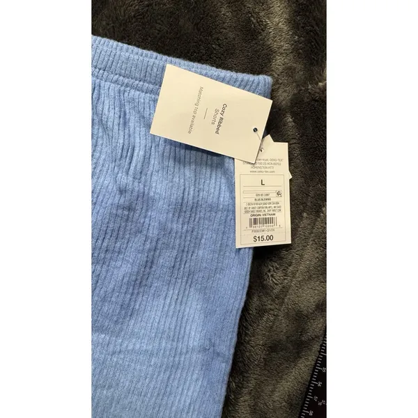 Target Auden Sleepwear Cozy Ribbed Shorts Blue ,Women’s Size Large New - Image 2