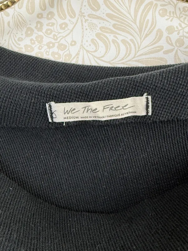 We The Free Black El Sol Layering Slight Crop Top - Size - Medium - Image 7