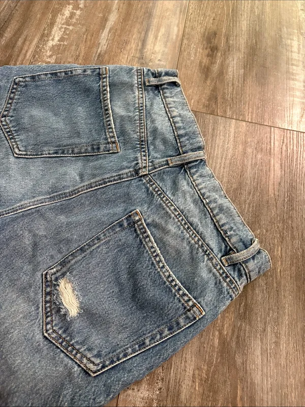 Garage Denim Jeans Shorts Festival Distress Destroyed Fray Cutoff size 26 - Image 5
