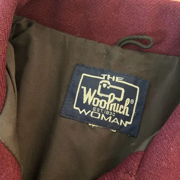 Vintage Woolrich Burgundy 100% Pure Wool Full Zip Bomber Jacket Size Medium - Image 7