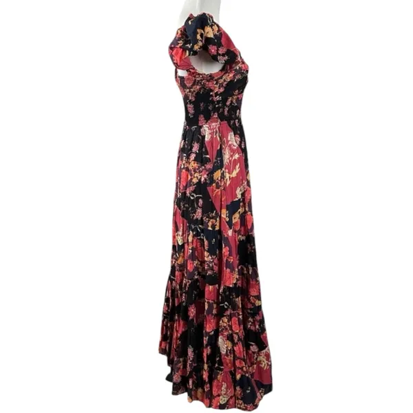 Free People Bohemian Floral Patchwork Sundrenched Maxi Dress Large - Image 11