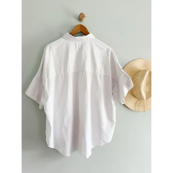 Madewell | White Cotton Courier Oversized Button-Down Shirt | Sz XXL - Image 9