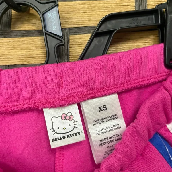 Hello Kitty Pink And‎ Blue Jogger Sweat Pants Size XS - Image 6