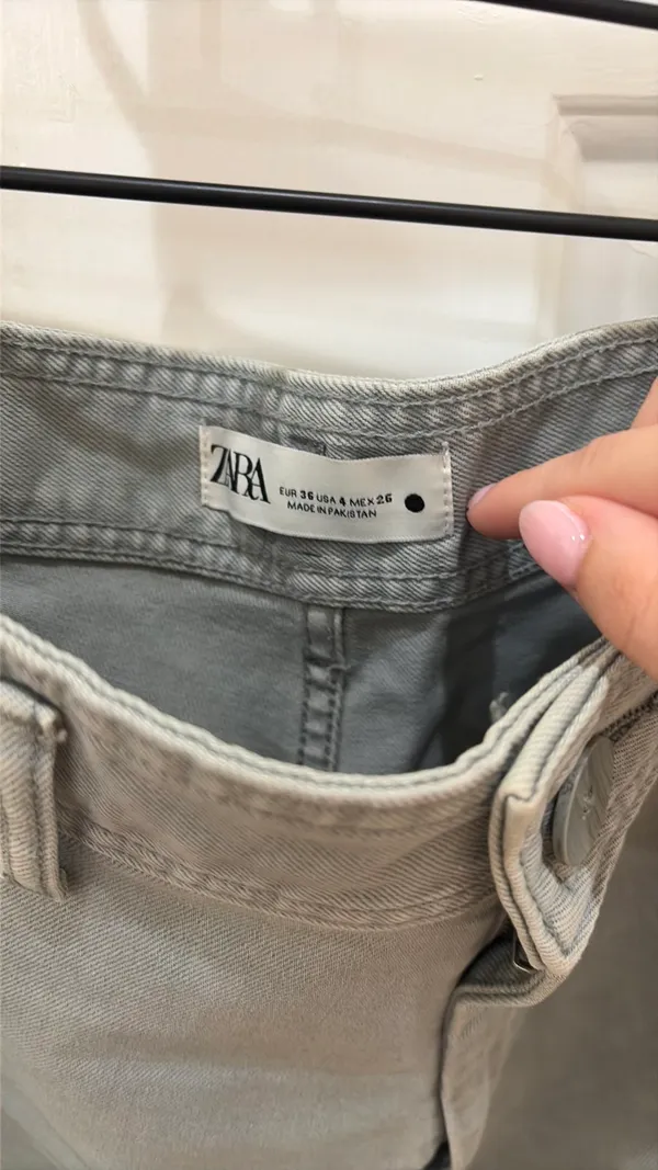 Green Zara jeans Size 4 - Image 3