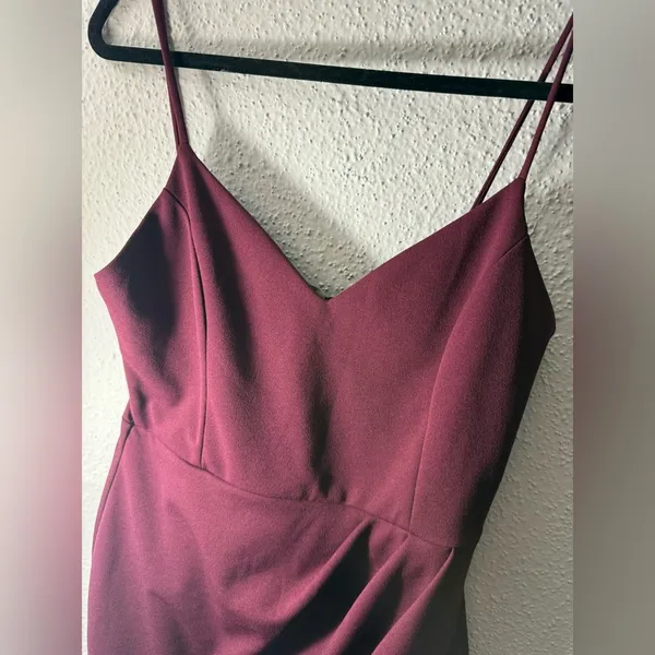 Lulu's Wine High Low Dress Size XL - Image 4