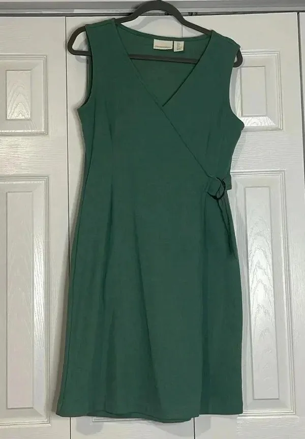 Cynthia Rowley Green v-neck wrap dress - Image 2