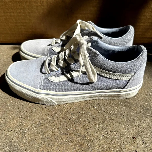 Vans Multi Woven Old Skool Sneakers Skate Low Top Lace Up Canvas Purple 7 NWT - Image 4