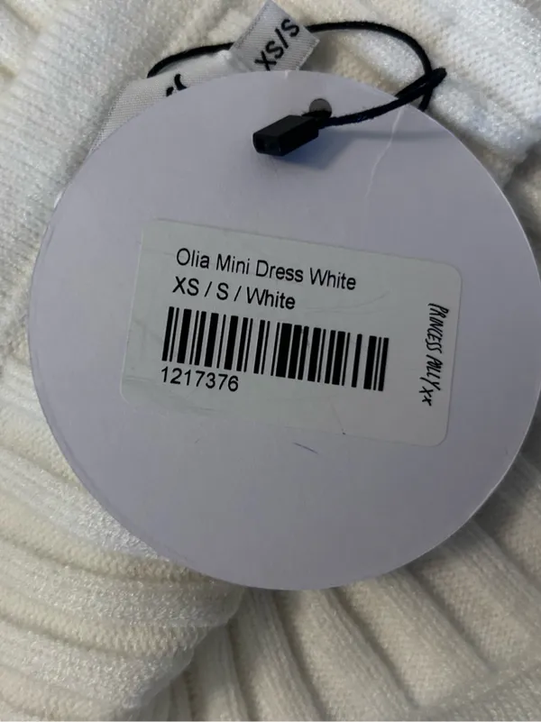 NWT Princess Polly White Olia Mini Dress Sweater Ribbed Strapless Cutout Size XS - Image 5