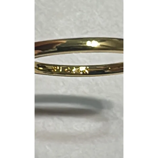 Gold Tone round Cubic Zirconia CZ Solitaire Ring Clear stone 4 prong Size 7 - Image 2