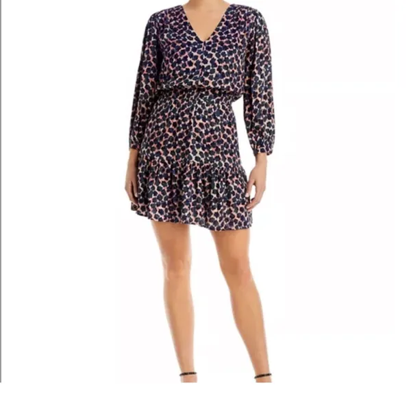 Velvet‎ by Graham & Spencer Mini dress V Neck Long Sleeve Size Medium Geometric - Image 11