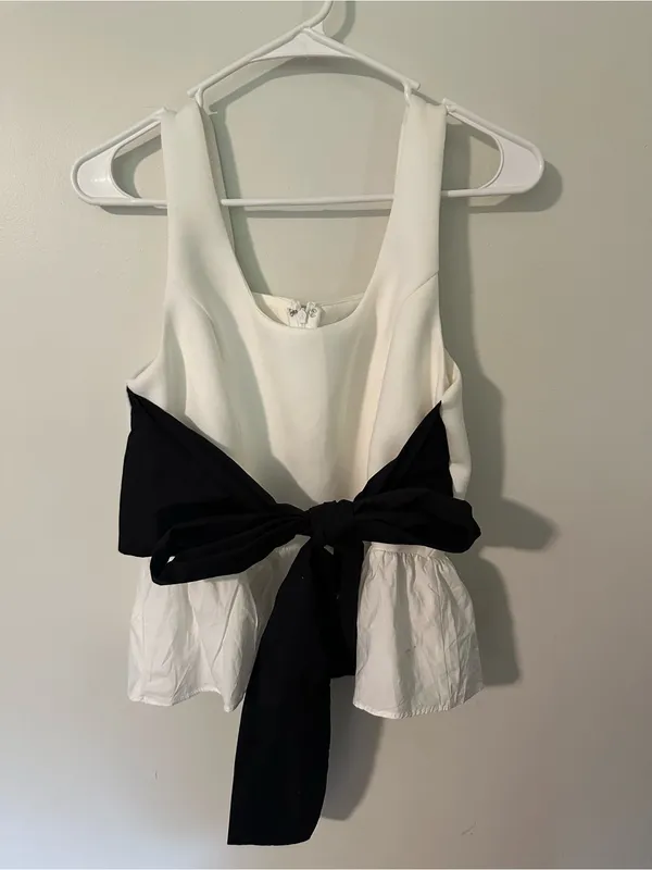 Endless Rose Anthropologie tie front peplum blouse - Image 2