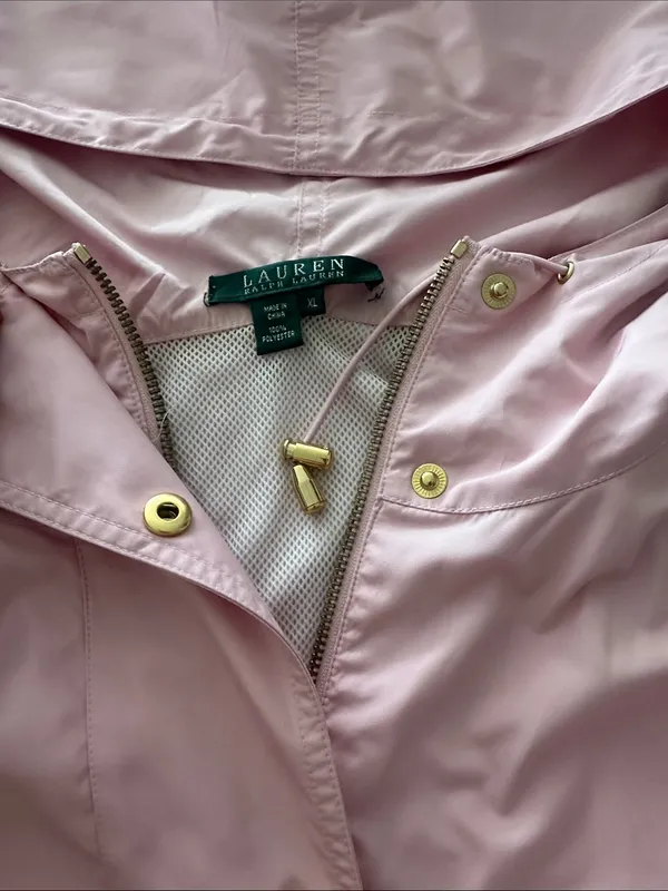 Lauren Ralph Lauren Baby Pink Windbreaker Rain Jacket Windbreaker‎ size XL - Image 5