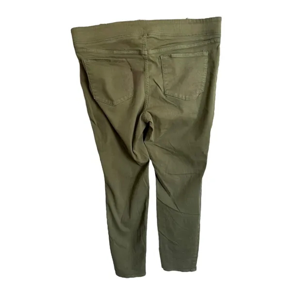 Old Navy Womens Jeggings Sz 18 Pull On Olive Green Stretch Skinny Jeans‎ - Image 3