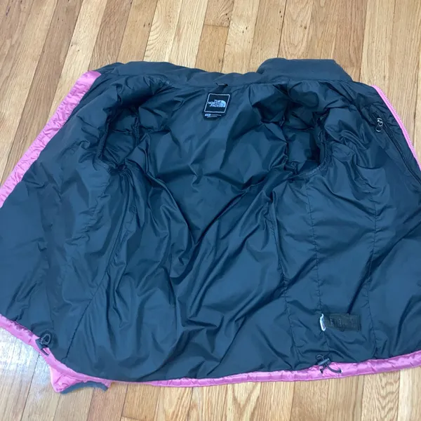 The North Face Pink Goose Down Puffer Winter Ski Snow Quilted Lined Jacket 550 - Image 9
