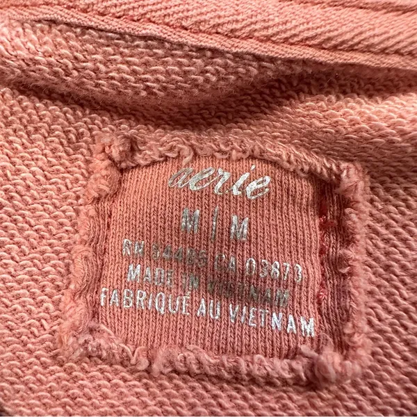 aerie Women’s Pullover Crew Neck Sweatshirt Longsleeve Lounge in Coral Orange M - Image 9