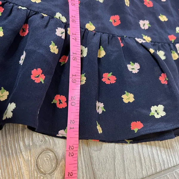 NWT Madewell silk Ruffle-Strap Cami Confetti Floral Sz 2‎ - Image 10