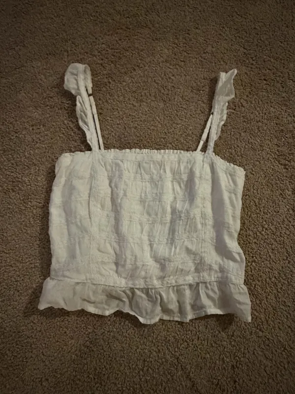Abercrombie Top Tank Crop White - Image 2