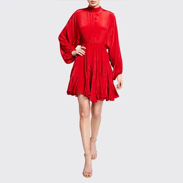 Caroline Godet Crepe Mini Dress - Image 2