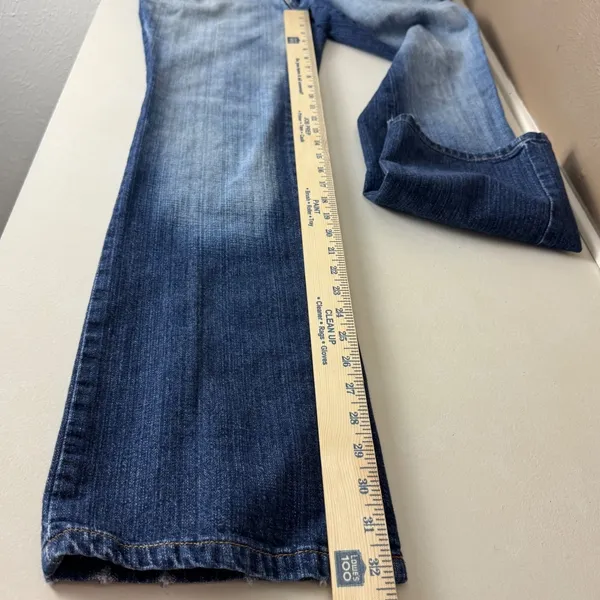 Womens Low Rise Flared Bootcut Jeans Blue Denim Y2K Boho Grunge ITLY 38 Coquette - Image 9