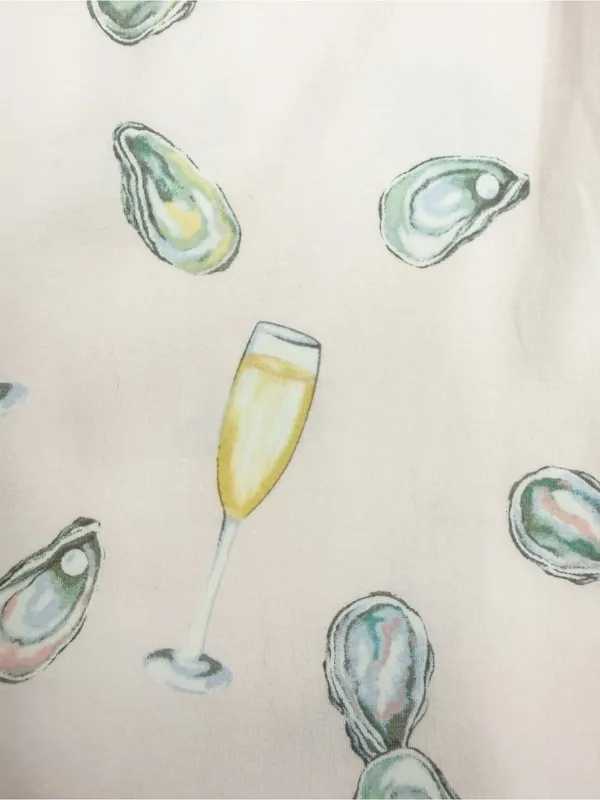 BedHead PJs X Anthropologie Classic Jersey 2 Piece Pajama Set Oysters Champagne - Image 8