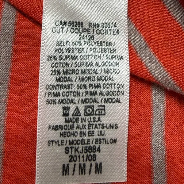 Splendid Vibrant Red and Gray Striped Top - Image 4