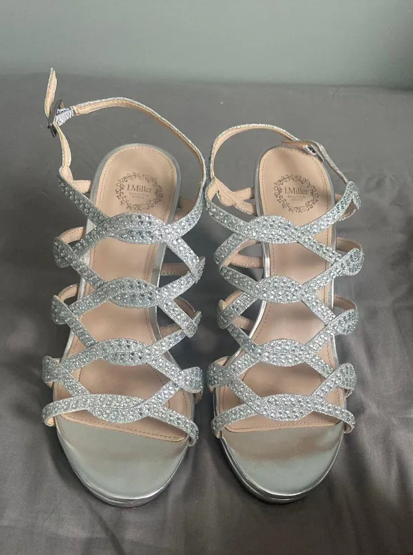 Silver Rhinestone Heels - Image 2
