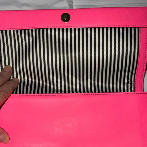 Kate Spade Vibrant Pink Clutch with Bow Accent - Image 3