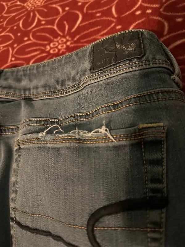 American Eagle Outfitters Kick Boot Jeans Blue Denim Stretch Women's 5-Pocket - Image 6