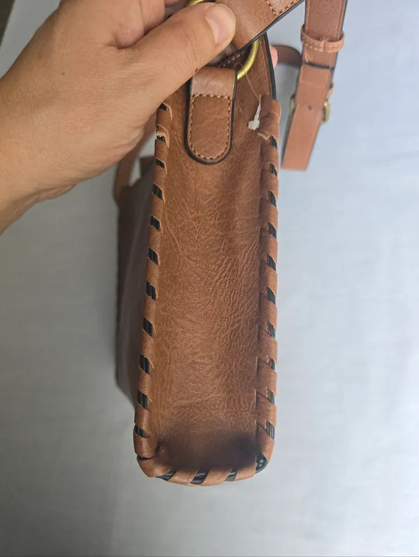 Stylish Tooled‎ Shoulder Crossbody Bag Adustable Strap Intricate Floral Embossed - Image 8