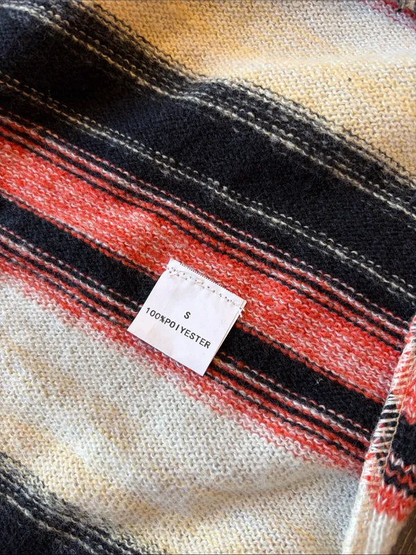 Stripped cardigan with vibrant colors small. - Image 2