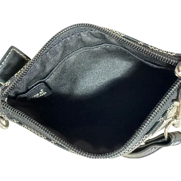 Vintage Y2K COACH Signature Logo Canvas Leather Mini Wristlet Wallet Clutch - Image 5