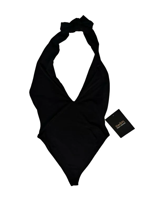 Naked Wardrobe Black Halter One-Piece Swimsuit - Image 2