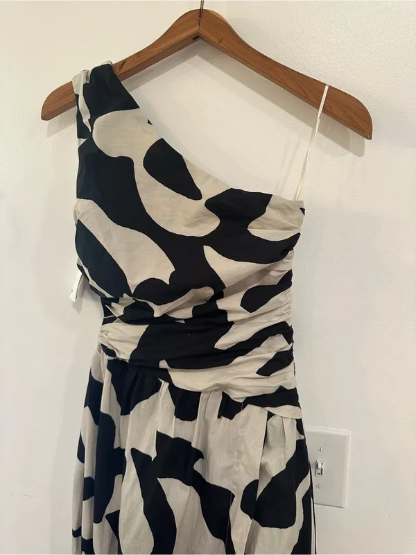 Abercrombie & Fitch NEW Fiore One Shoulder Maxi Cut Out Dress Women’s XS Pockets - Image 2