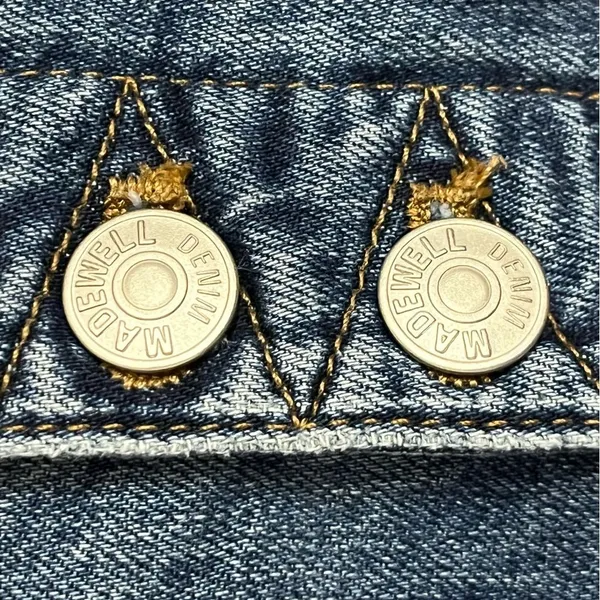 Madewell 90s Straight Leg Jeans‎ High Rise Button Fly Blue Denim Size 24 - Image 4