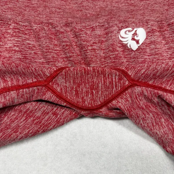 Women’s Best Seamless Leggings Size Small Red Heather High Rise Workout - Image 5